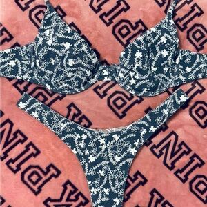 Tai Swim Team Floral Blue Bikini Set